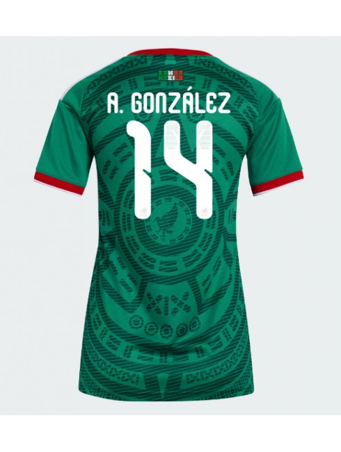 Zenske Futbalové oblečenie Mexiko Armando Gonzalez #14 MS 2026 Krátky Rukáv - Domáci Zenske Futbalové oblečenie Mexiko Armando Gonzalez #14 MS 2026 Krátky Rukáv - Domáci
